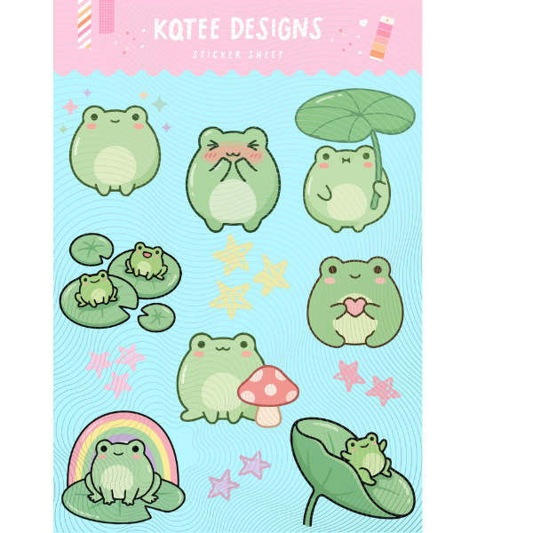 Cute Froggy Sticker Sheet