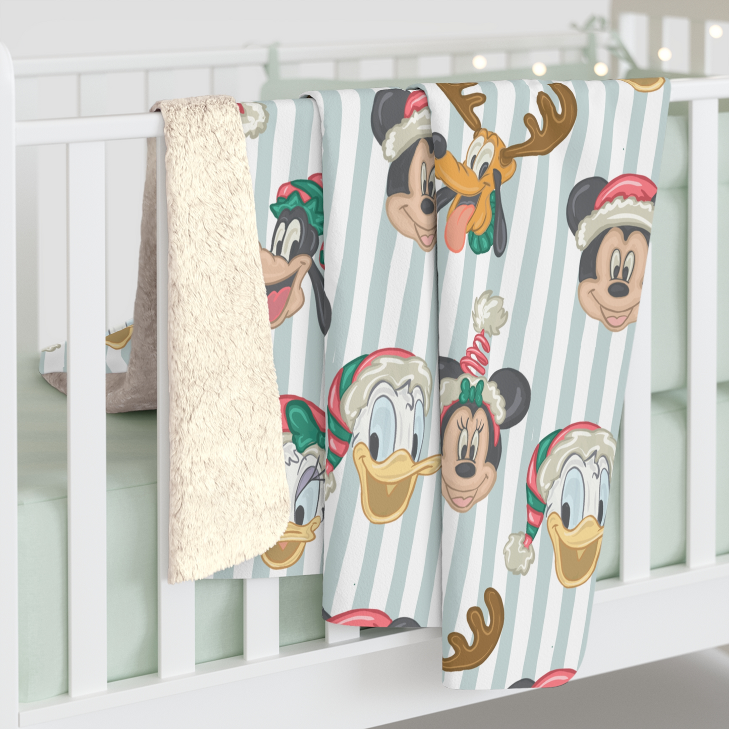 Holiday Stripes Soft Minky Blanket