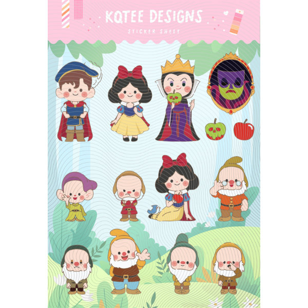 Apple Princess Sticker Sheet