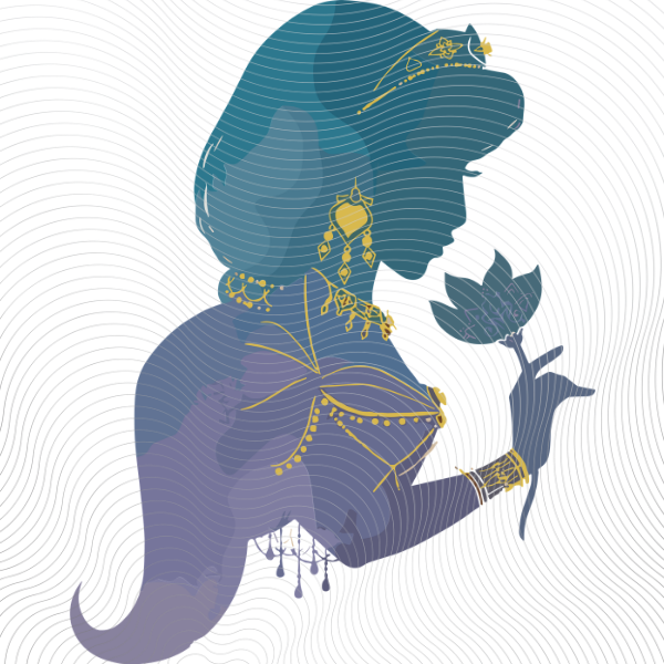 Purple and Teal Princess