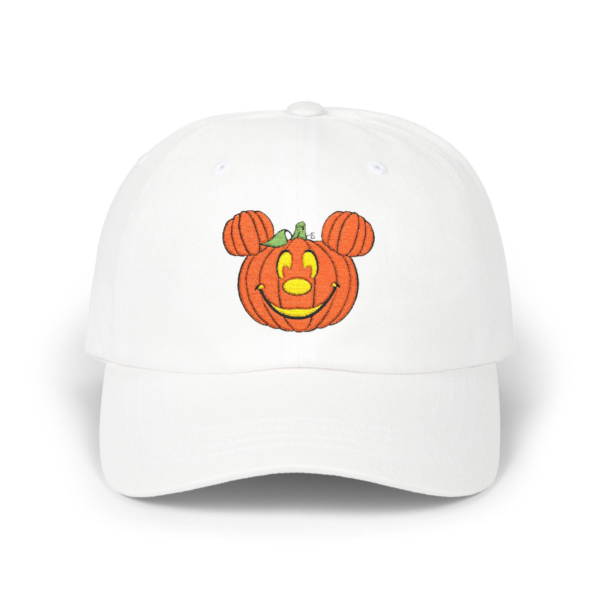 White Magical Pumpkin Embroidered Hat