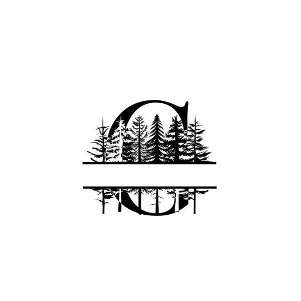 Mountain Monogram (Full Alphabet Available)