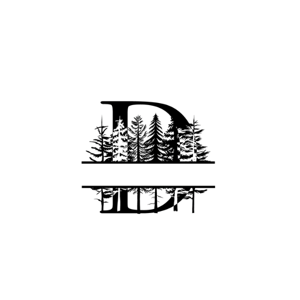 Mountain Monogram (Full Alphabet Available)