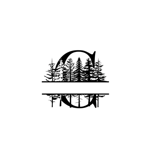 Mountain Monogram (Full Alphabet Available)