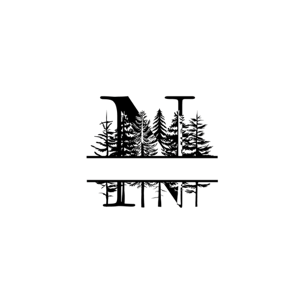 Mountain Monogram (Full Alphabet Available)