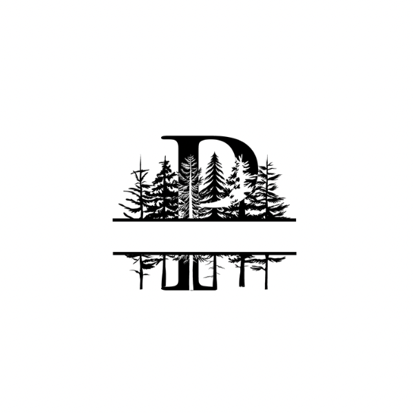 Mountain Monogram (Full Alphabet Available)