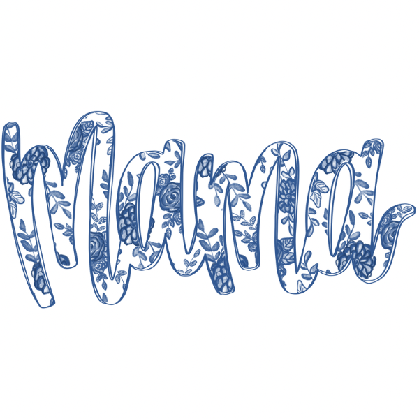 Blue Floral Mama