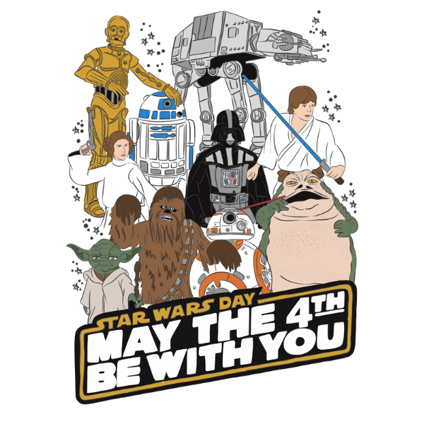 May the 4th Hand Drawn