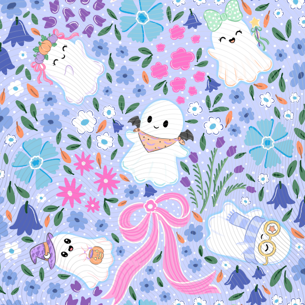 Floral and Bow Ghosts
