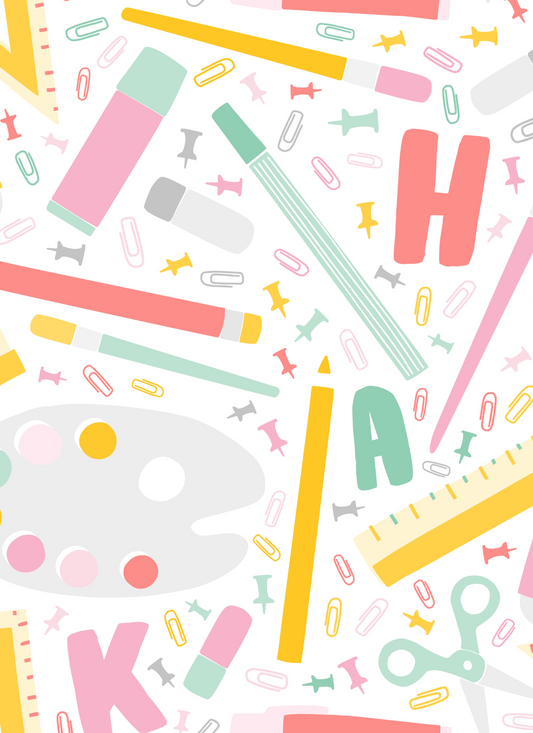 Pastel School Supplies