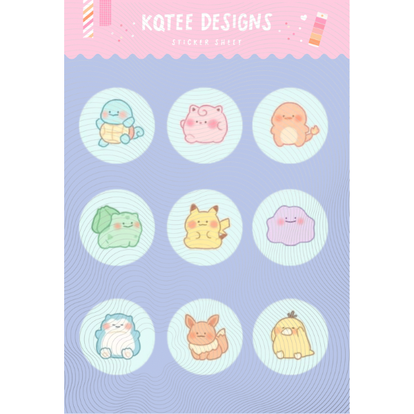 Circle Pocket Pals Sticker Sheet