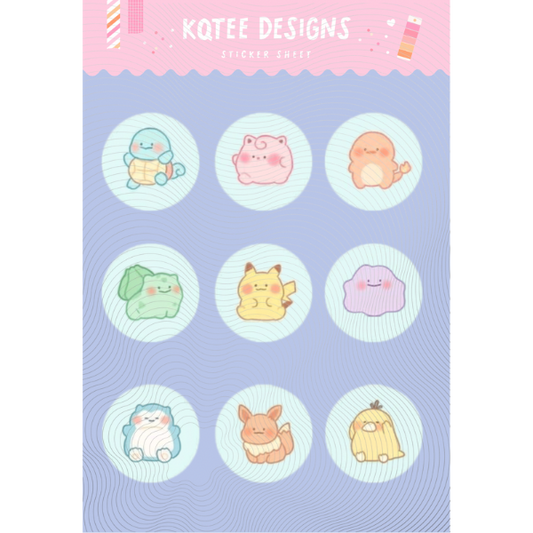 Circle Pocket Pals Sticker Sheet