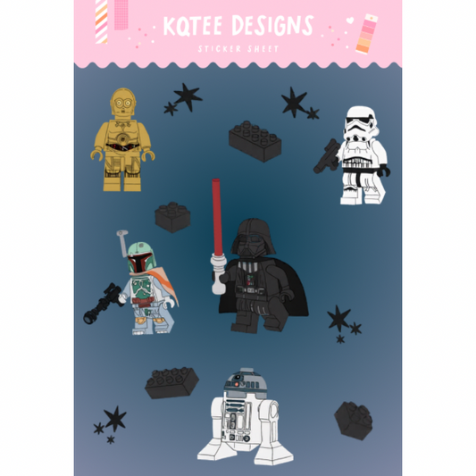 Space Bricks Sticker Sheet