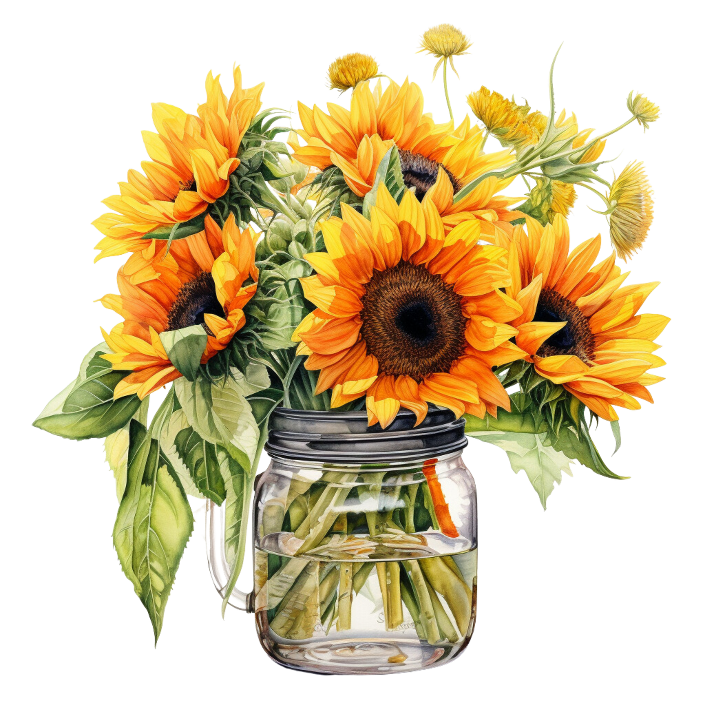 Sunflower Mason Jar