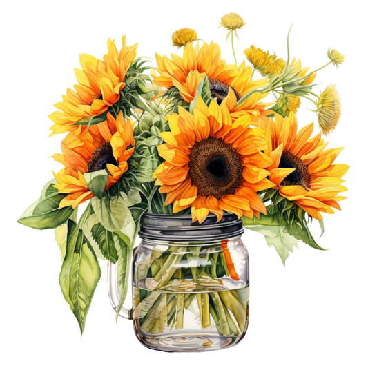 Sunflower Mason Jar