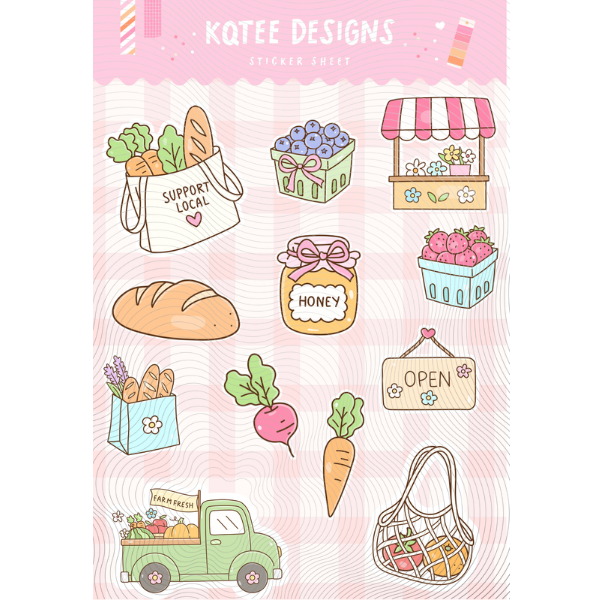 Farmers Market Sticker Sheet