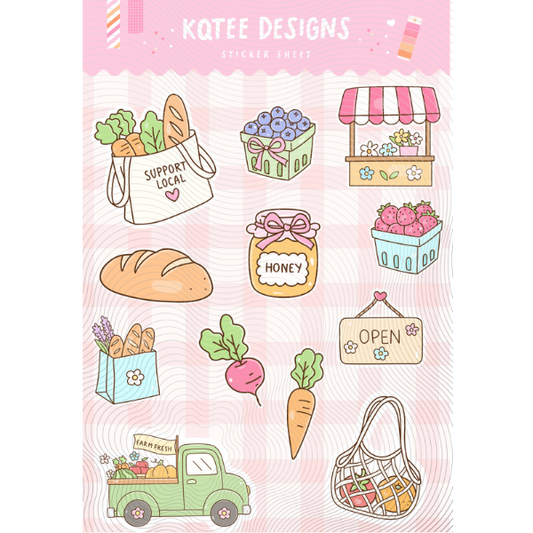 Farmers Market Sticker Sheet