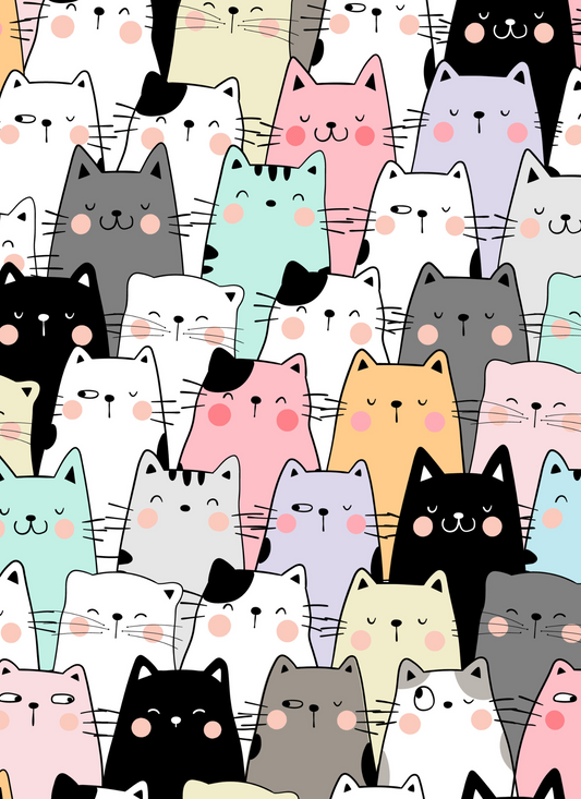 Colorful Cat Outline