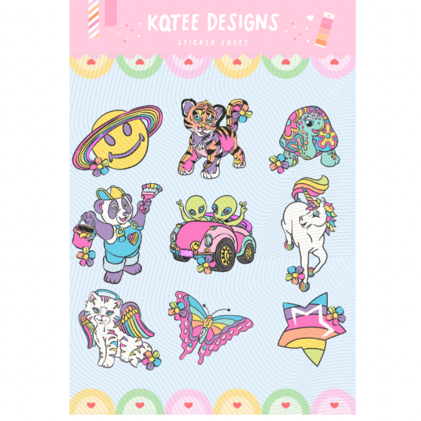 Colorful Friends Sticker Sheet