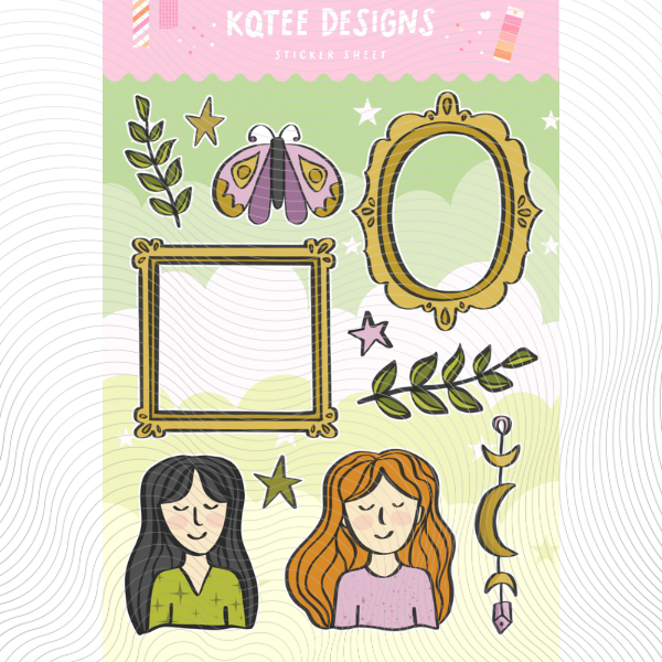 Sister Frames Sticker Sheet
