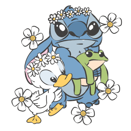 Spring Blue Alien and Friends