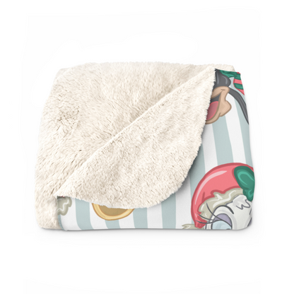Holiday Stripes Soft Minky Blanket