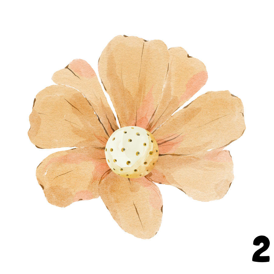 Watercolor Pickleball Flower