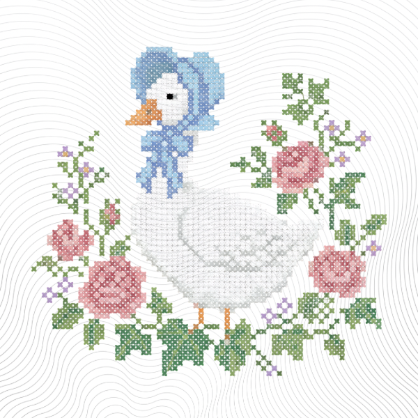 Vintage Cross Stitch Goose