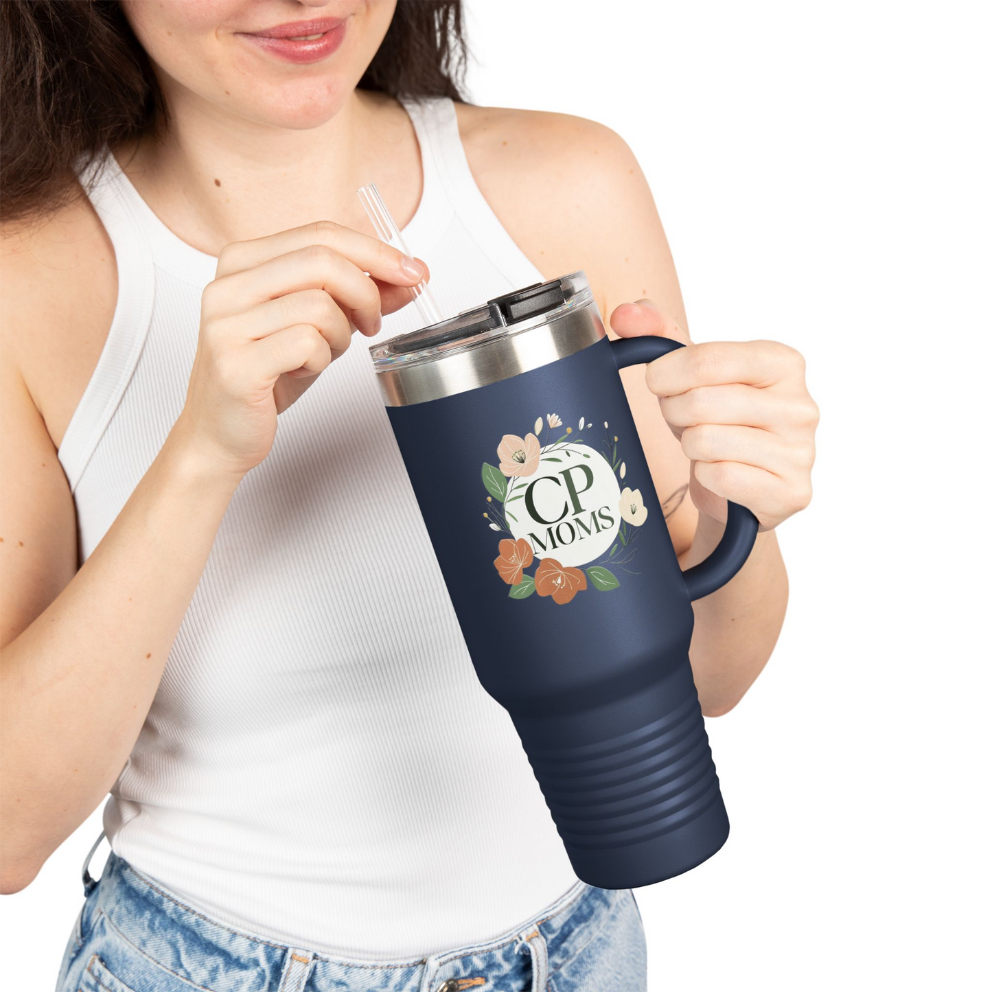 CP Moms 40 oz Straw Cup