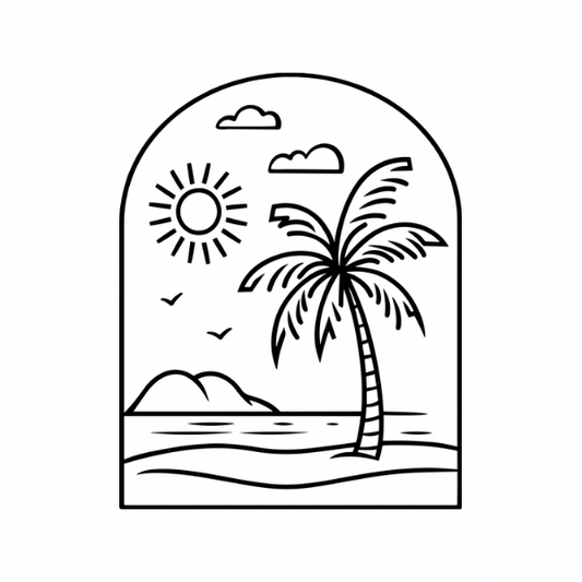 Frame Palm Tree Island