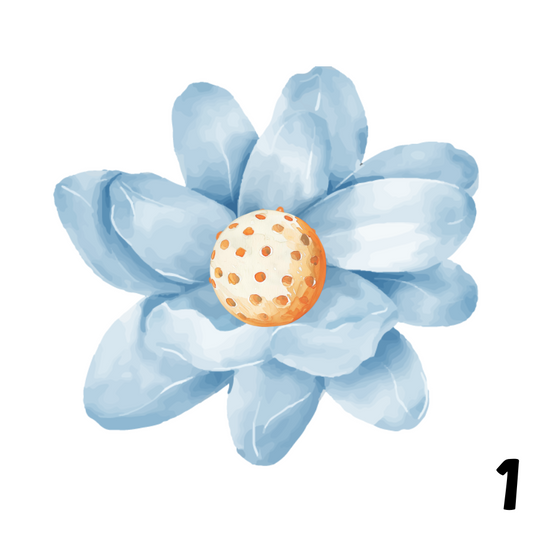 Watercolor Pickleball Flower