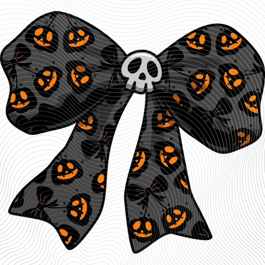 Spooky Pumpkin Bow