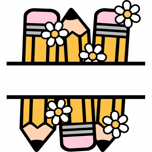 Floral Pencil Name Block