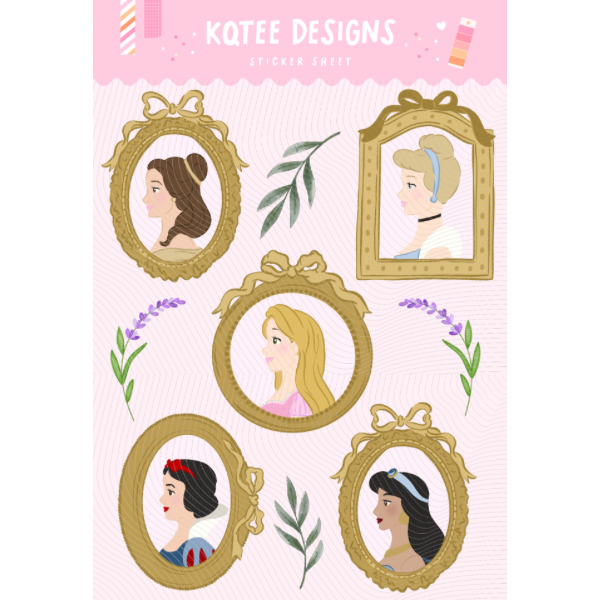 Princess Frames Sticker Sheet