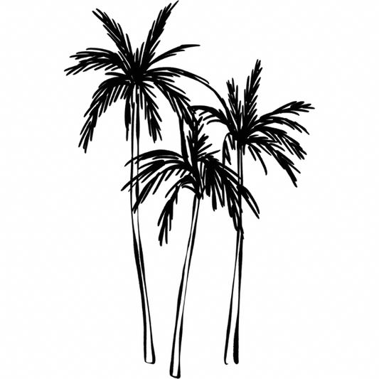 Monoline Palm Tree