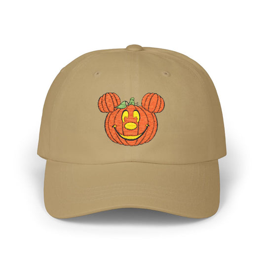 Khaki Magical Pumpkin Embroidered Hat
