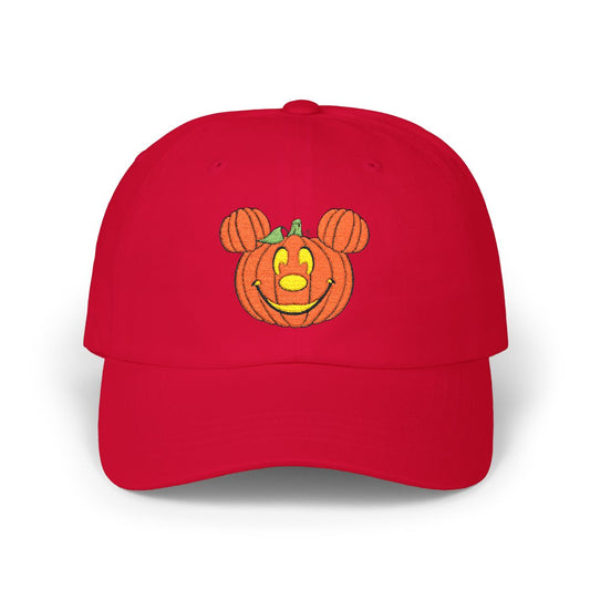 Red Magical Pumpkin Embroidered Hat
