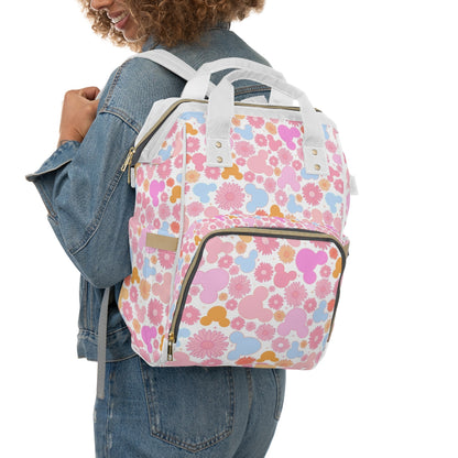Floral Mouse Backpack/Diaper Bag