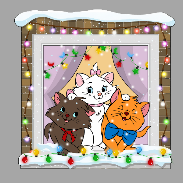 Winter Kitties Front