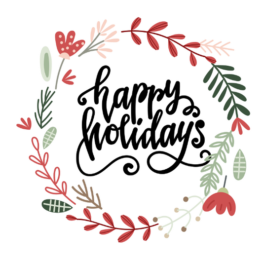 Round Happy Holidays